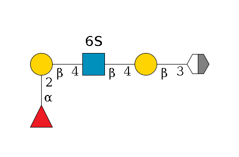 a1D-GalNAc,p/#acleavage_2_5--3b1D-Gal,p--4b1D-GlcNAc,p(--4b1D-Gal,p--2a1L-Fuc,p)--6?1S$MONO,Und,-H,0,redEnd