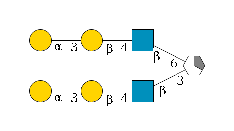 b1D-Gal,p/#acleavage_1_5(--3b1D-GlcNAc,p--4b1D-Gal,p--3a1D-Gal,p)--6b1D-GlcNAc,p--4b1D-Gal,p--3a1D-Gal,p$MONO,Und,-2H,0,redEnd