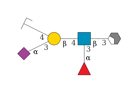 b1D-Gal,p/#acleavage_2_4--3b1D-GlcNAc,p(--4b1D-Gal,p(--3a2D-NeuAc,p)--4b1D-Gal,p/#zcleavage)--3a1L-Fuc,p$MONO,Und,-H,0,redEnd