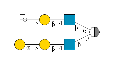 b1D-Gal,p/#acleavage_2_5(--3b1D-GlcNAc,p--4b1D-Gal,p--3a1D-Gal,p)--6b1D-GlcNAc,p--4b1D-Gal,p--3a1D-Gal,p/#ycleavage$MONO,Und,-H,0,redEnd