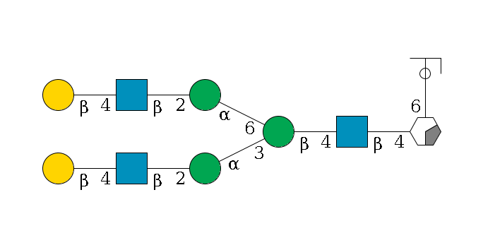 b1D-GlcNAc,p/#acleavage_0_2(--4b1D-GlcNAc,p--4b1D-Man,p(--3a1D-Man,p--2b1D-GlcNAc,p--4b1D-Gal,p)--6a1D-Man,p--2b1D-GlcNAc,p--4b1D-Gal,p)--6a1L-Fuc,p/#ycleavage$MONO,Und,-2H,0,redEnd