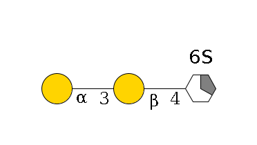 b1D-GlcNAc,p/#acleavage_1_5(--4b1D-Gal,p--3a1D-Gal,p)--6?1S$MONO,Und,-H,0,redEnd