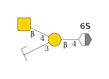 b1D-GlcNAc,p/#acleavage_2_5(--4b1D-Gal,p(--3a2D-NeuAc,p/#zcleavage)--4b1D-GalNAc,p)--6?1S$MONO,Und,-2H,0,redEnd
