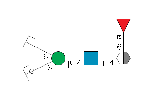 b1D-GlcNAc,p/#acleavage_2_5(--4b1D-GlcNAc,p--4b1D-Man,p(--3a1D-Man,p/#ycleavage)--6a1D-Man,p/#zcleavage)--6a1L-Fuc,p$MONO,Und,-H,0,redEnd