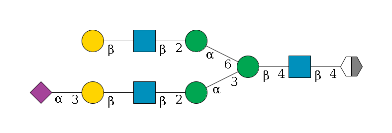 b1D-GlcNAc,p/#acleavage_2_5--4b1D-GlcNAc,p--4b1D-Man,p(--3a1D-Man,p--2b1D-GlcNAc,p--?b1D-Gal,p--3a2D-NeuAc,p)--6a1D-Man,p--2b1D-GlcNAc,p--?b1D-Gal,p$MONO,Und,-2H,0,redEnd
