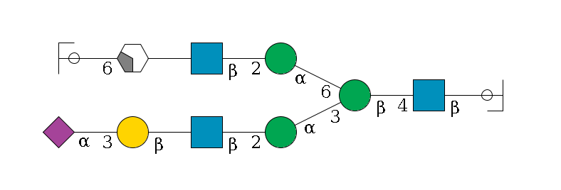 b1D-GlcNAc,p/#ccleavage--4b1D-GlcNAc,p--4b1D-Man,p(--3a1D-Man,p--2b1D-GlcNAc,p--?b1D-Gal,p--3a2D-NeuAc,p)--6a1D-Man,p--2b1D-GlcNAc,p--?b1D-Gal,p/#xcleavage_2_4--6a2D-NeuAc,p/#ycleavage$MONO,Und,-2H,0,redEnd