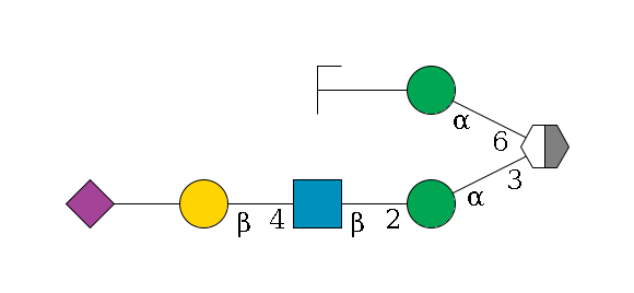 b1D-Man,p/#acleavage_2_5(--3a1D-Man,p--2b1D-GlcNAc,p--4b1D-Gal,p--??2D-NeuAc,p)--6a1D-Man,p--??1D-Man,p/#zcleavage$MONO,Und,-2H,0,redEnd
