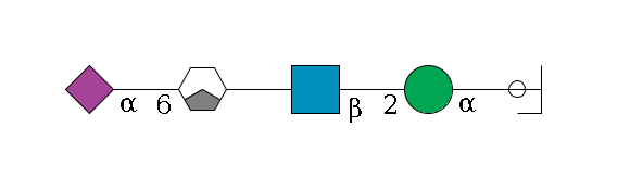 b1D-Man,p/#ccleavage--3a1D-Man,p--2b1D-GlcNAc,p--?b1D-Gal,p/#xcleavage_1_3--6a2D-NeuAc,p$MONO,Und,-H,0,redEnd