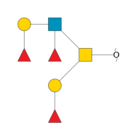 redEnd--?a1D-GalNAc,p(--3b1D-Gal,p--2a1L-Fuc,p)--6b1D-GlcNAc,p(--4b1D-Gal,p--2a1L-Fuc,p)--3a1L-Fuc,p$MONO,Und,-H,0,redEnd